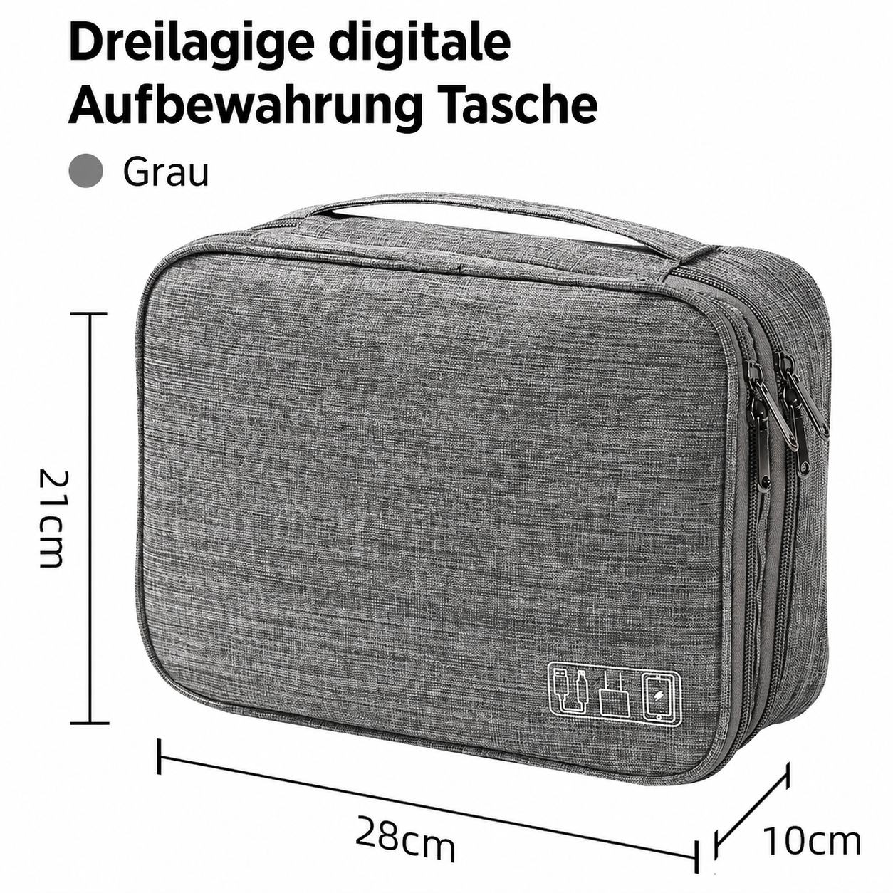 Kabel Organizer Tasche mit stabilem Tragegriff