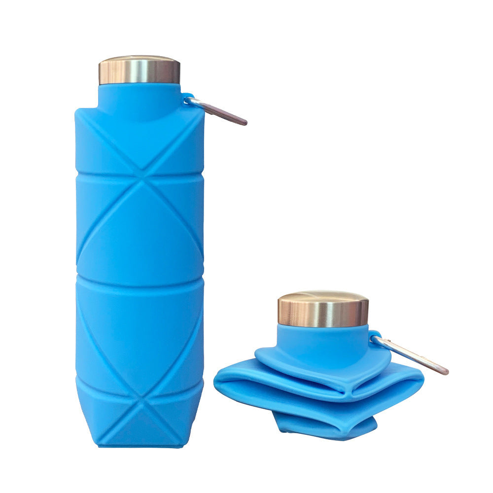 Faltbare Reiseflasche 700ml von FitMoreBags, entfaltet