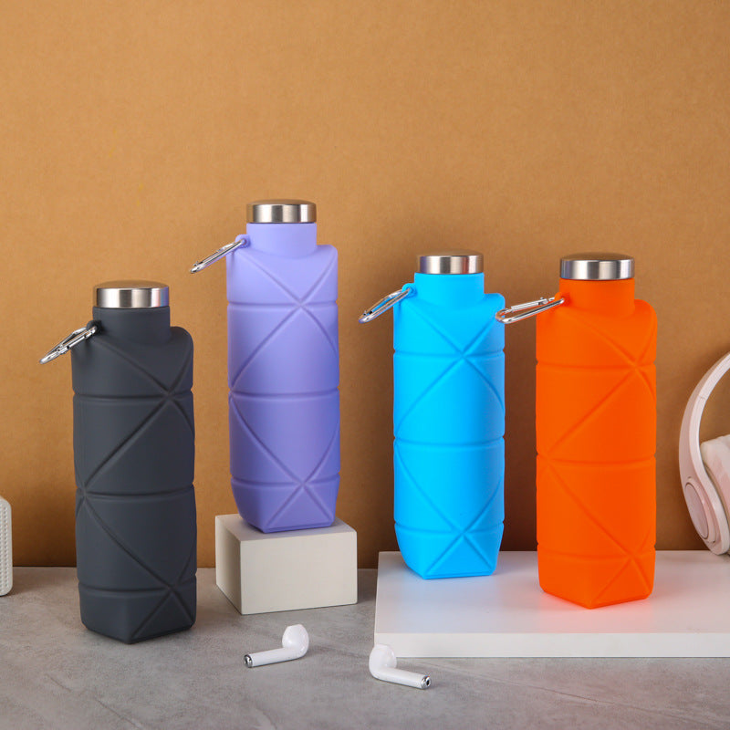 Faltbare Reiseflasche aus BPA-freiem, lebensmittelechtem Silikon