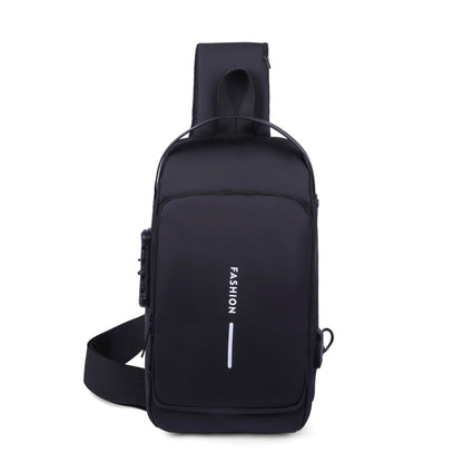 Diebstahlsicherer Rucksack als Cross-Body Sling Bag getragen