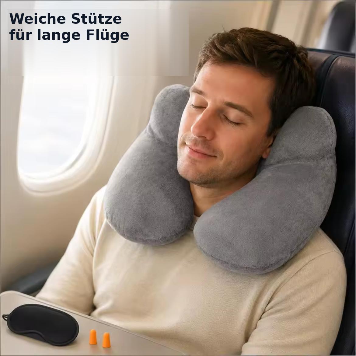 Reisekissen 2er Set mit Augenmaske und Ohrstöpseln